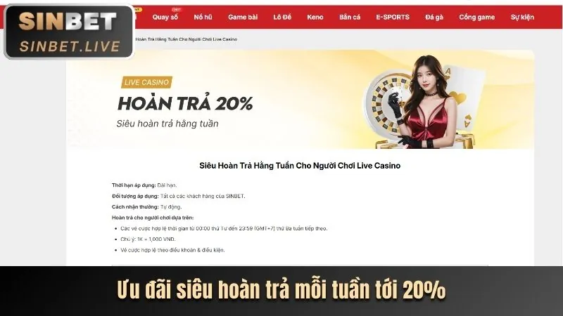 Chương trình hoàn trả tiền mặt tại u888id đăng nhập